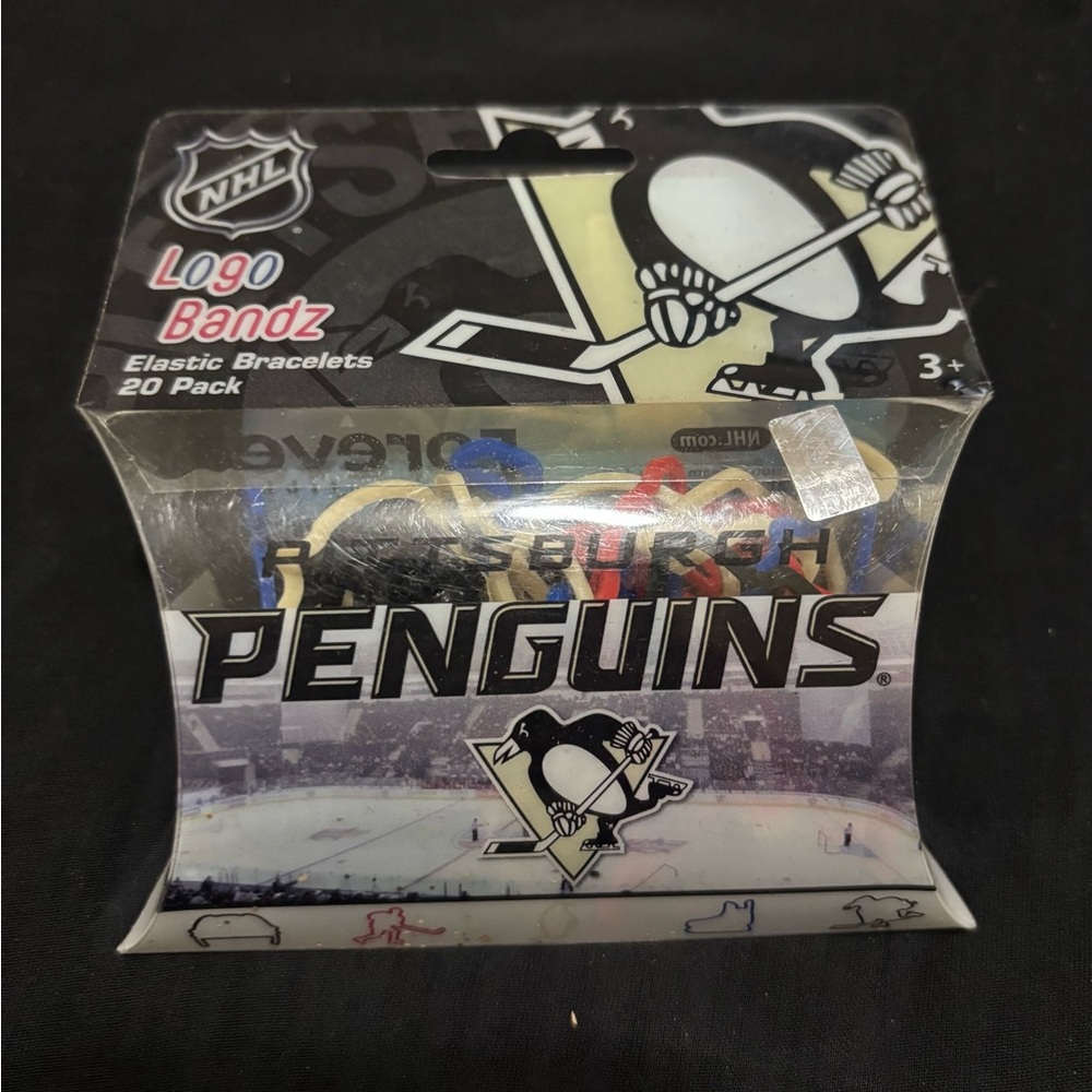 NHL Penguins Logo Bandz - Black and White
